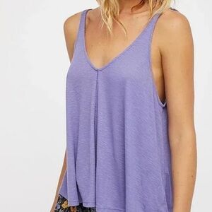 Free People Dani Tank in Dusty Iris Purple Small
